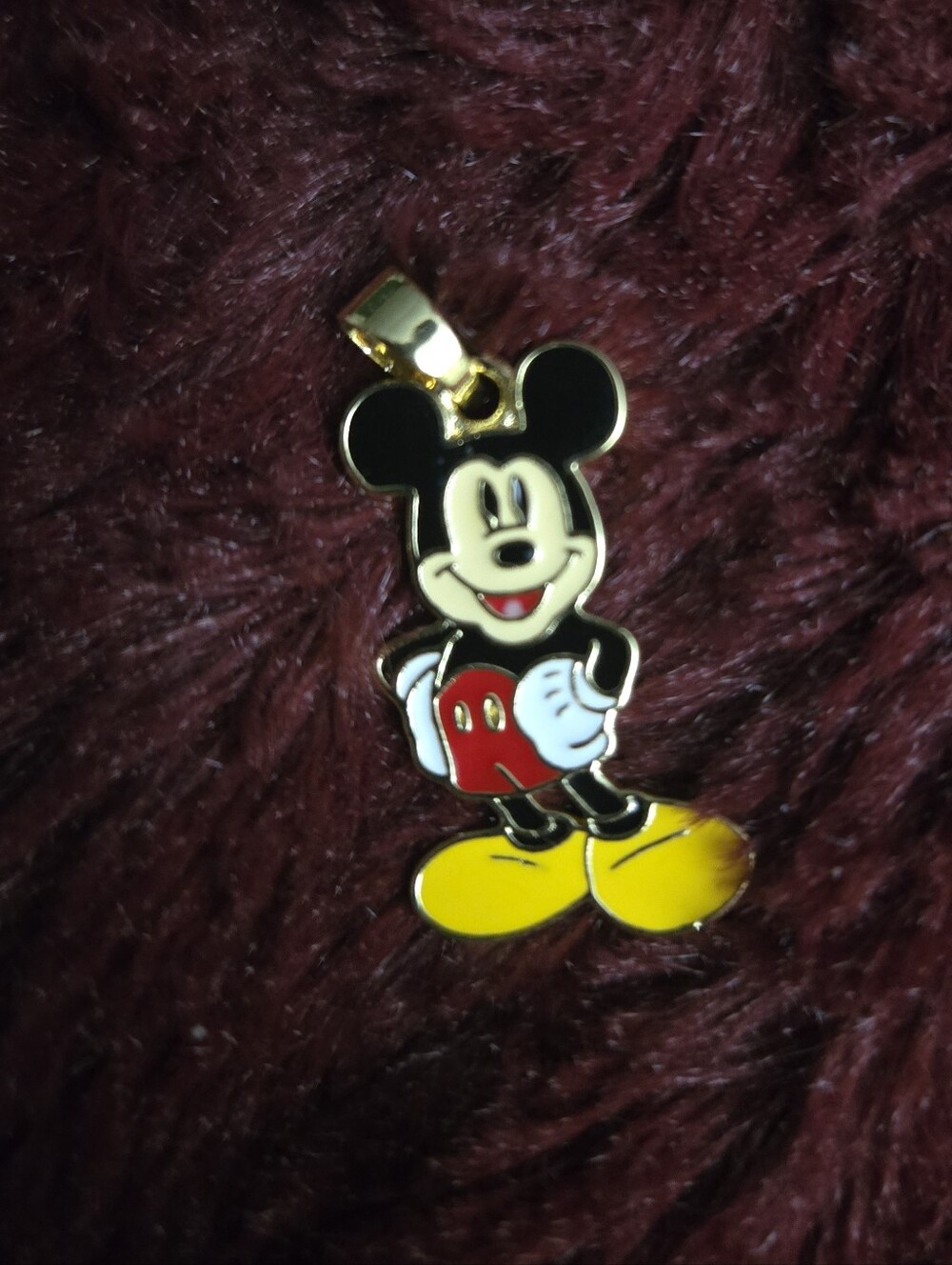 Disney Mickey Mouse Enamel Pendant in Black, Red & Yellow